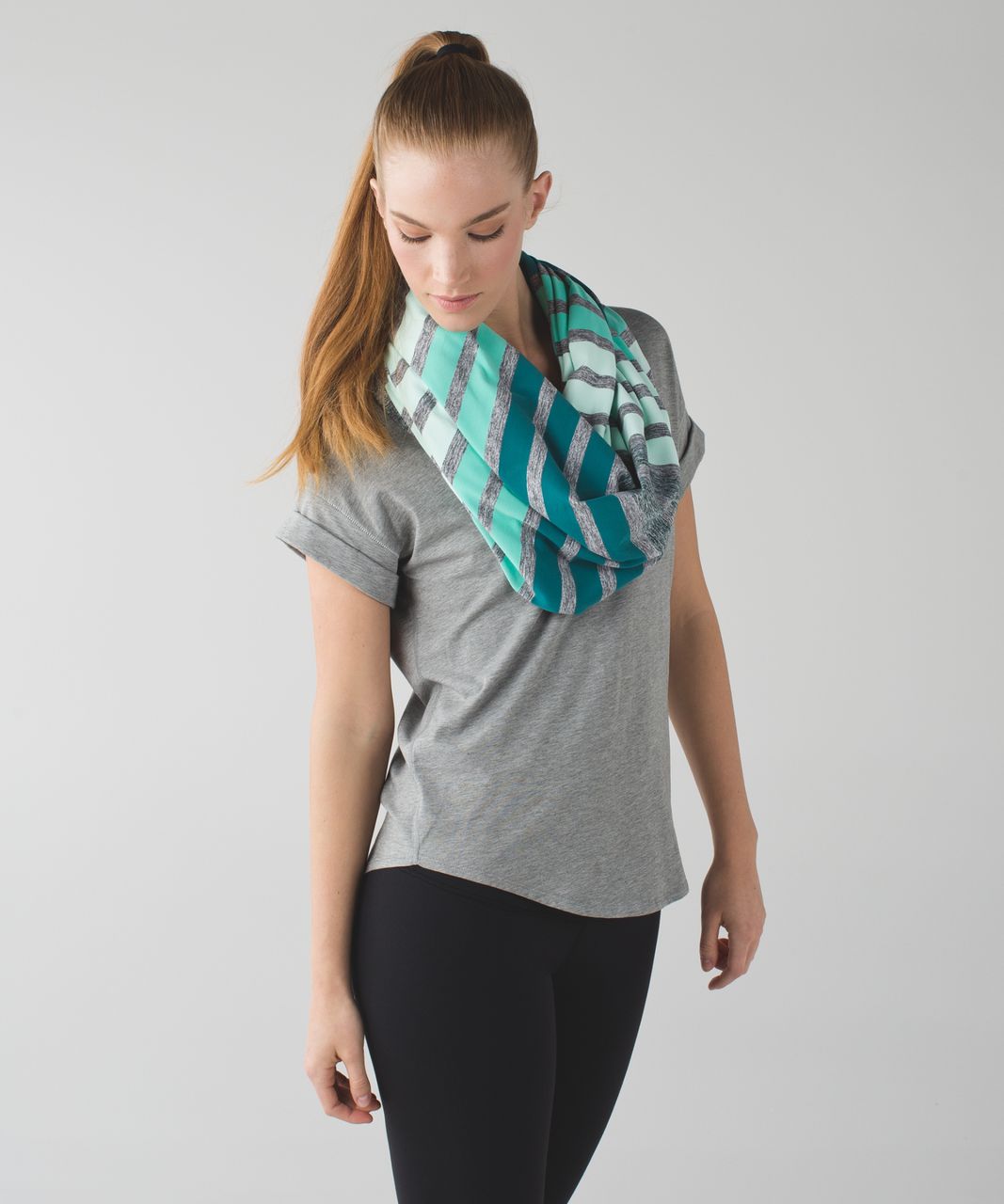 Lululemon Vinyasa Scarf *Rulu - Triplet Twin Stripe Heathered Slate Multi