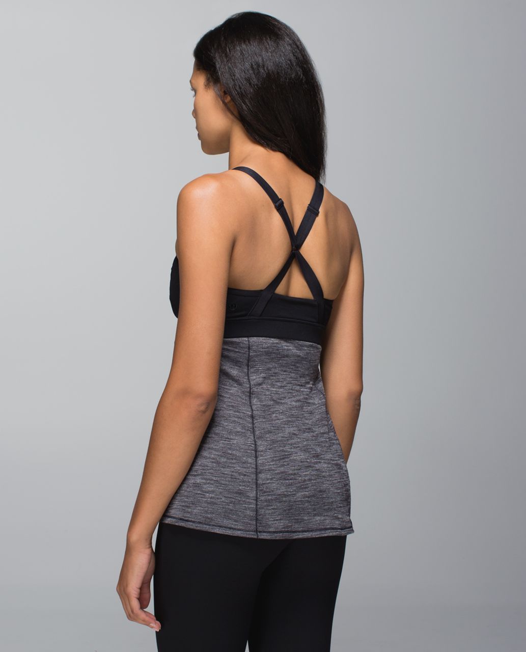 Lululemon Breathe In Tank - Heathered Black /  Black