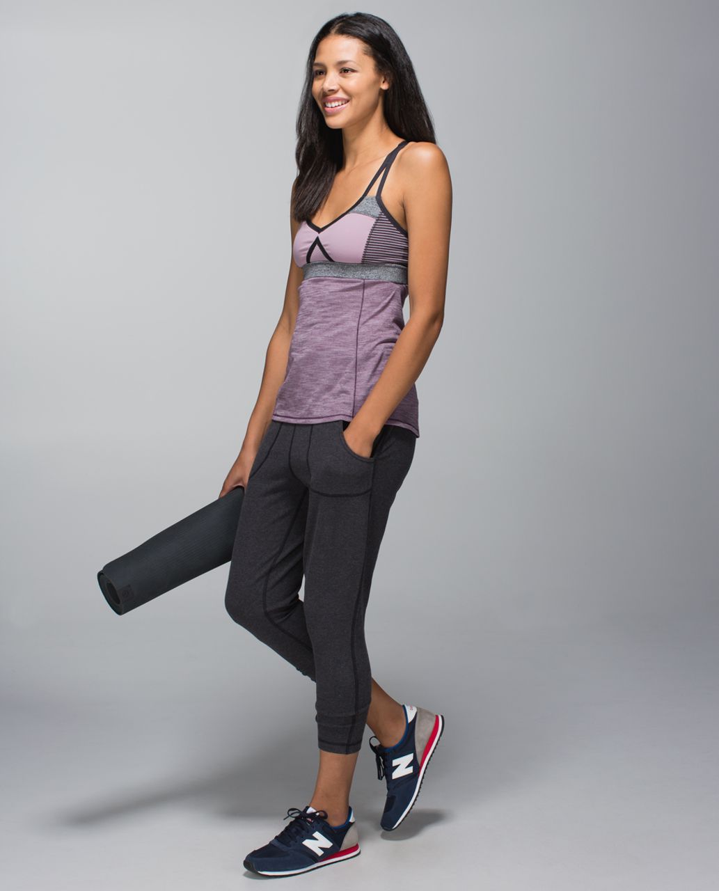 Lululemon Breathe In Tank - Heathered Purple Fog / Mauvelous