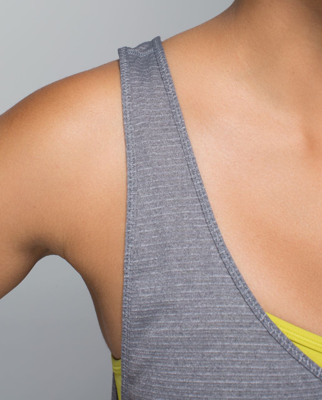 Lululemon Seek The Heat Tank - Heathered Slate / Almost Pear