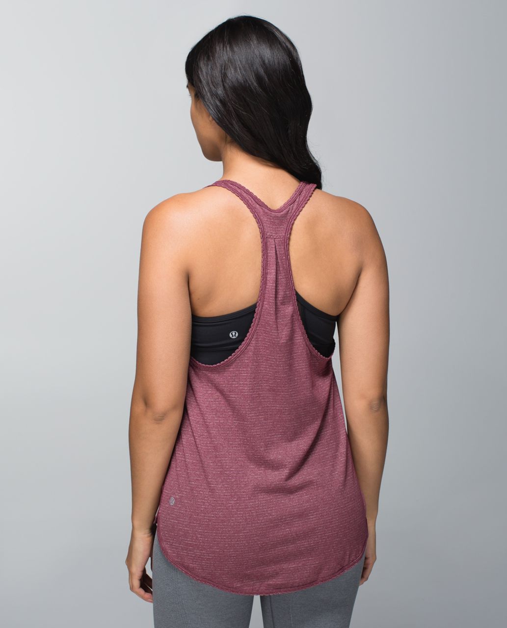 Lululemon 105 F Singlet - Heathered Rust Berry