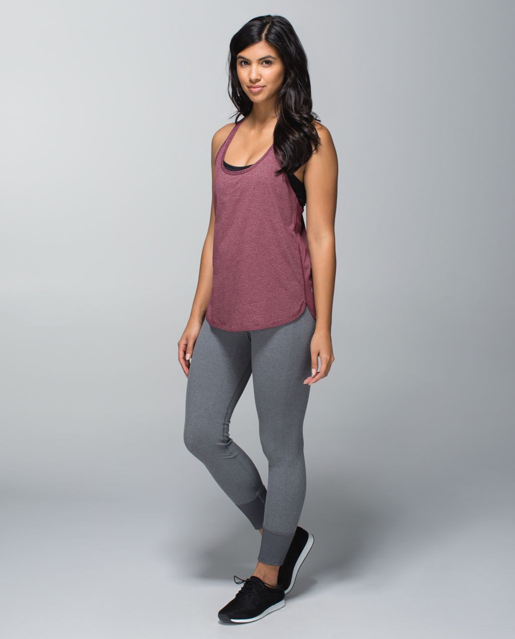 Lululemon 105 F Singlet - Heathered Rust Berry