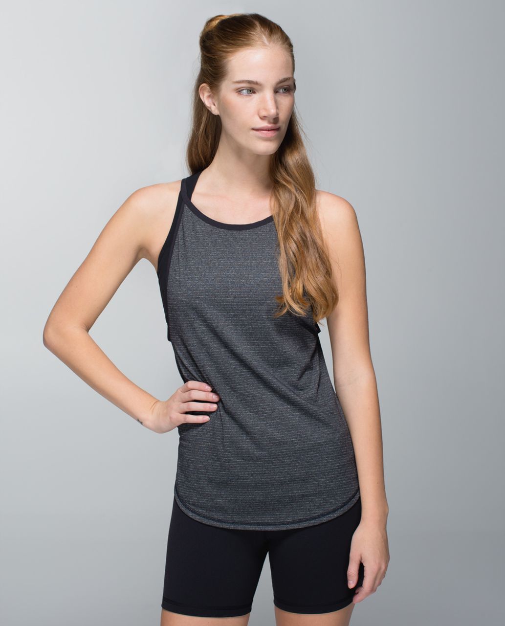 Lululemon Citta Singlet - Heathered Black /  Black