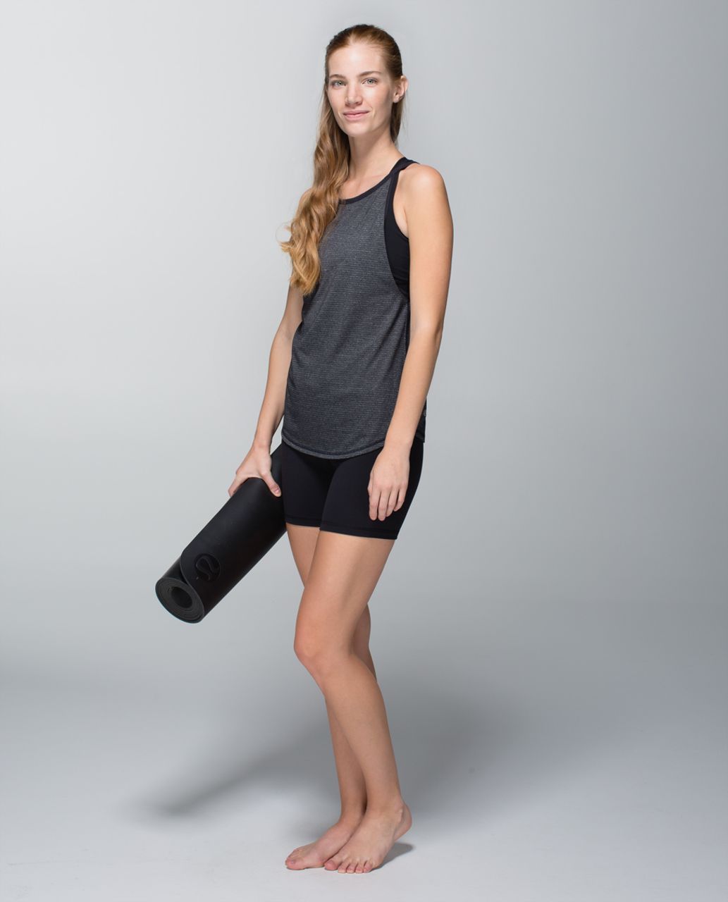 Lululemon Citta Singlet - Heathered Black /  Black