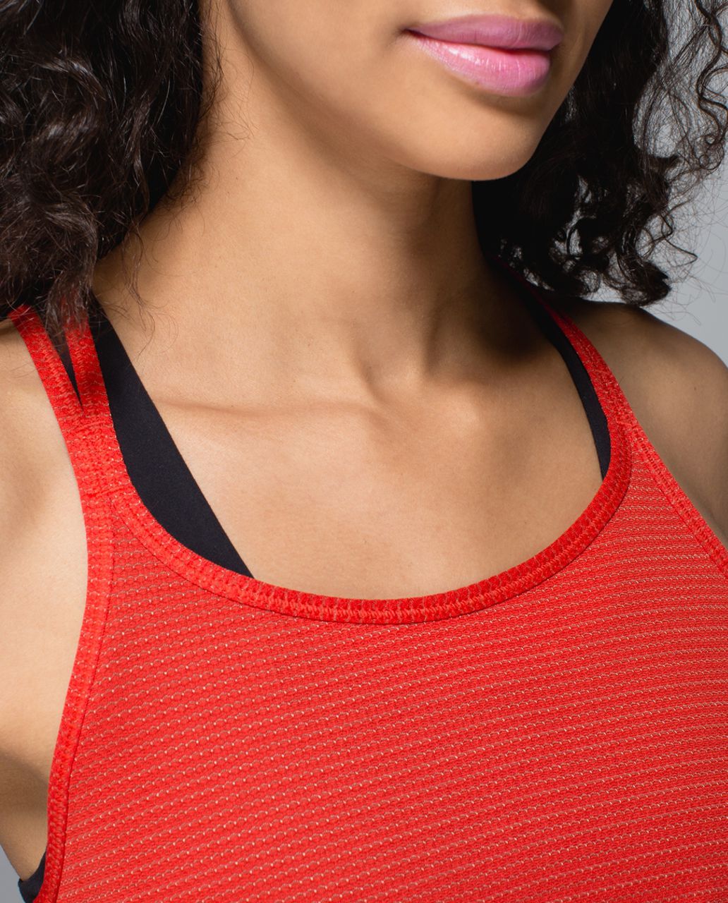 Lululemon On The Run Singlet - Flaming Tomato