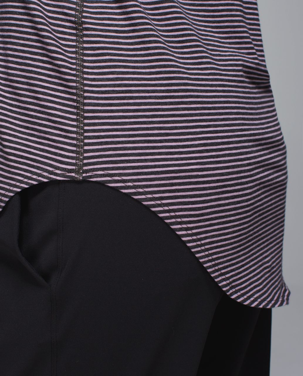 Lululemon Yogi Racerback - Hyper Stripe Mauvelous Heathered Black