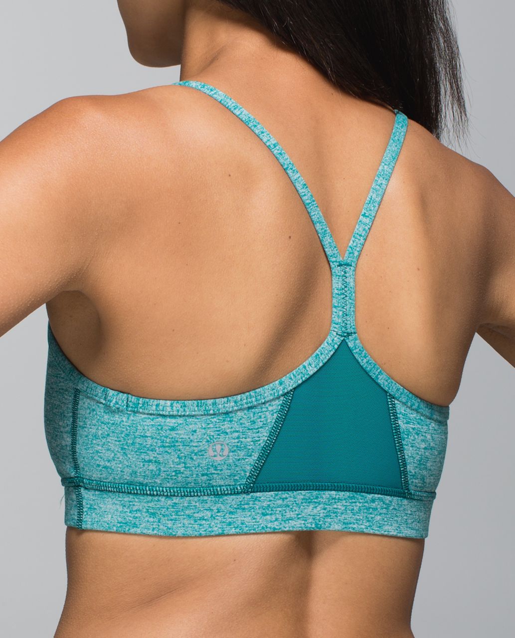 Lululemon Flow Y Bra IV - Hyper Stripe Mauvelous Heathered Black - lulu  fanatics