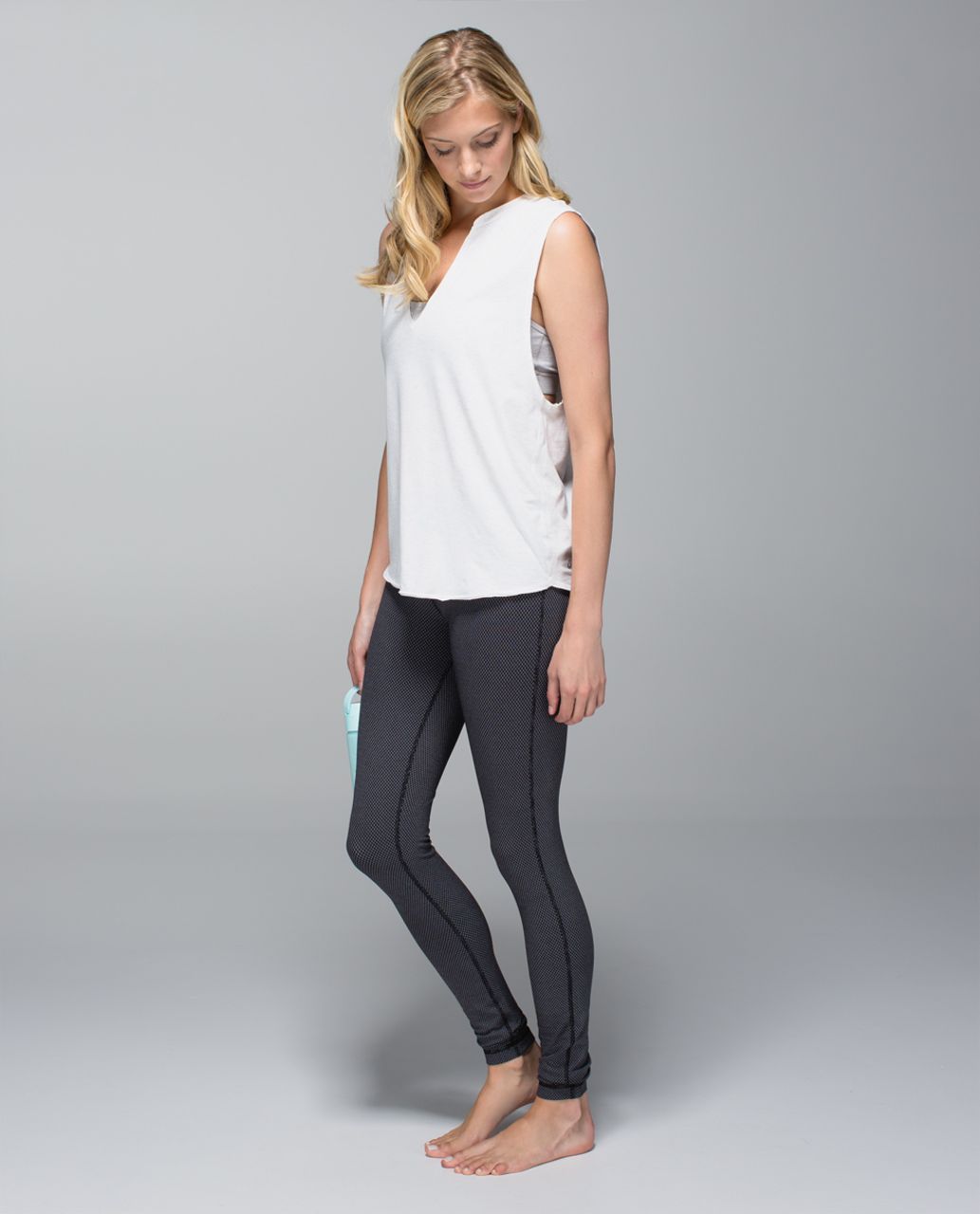 Lululemon Wunder Groove Pant - Diamond Dot Black White / Black