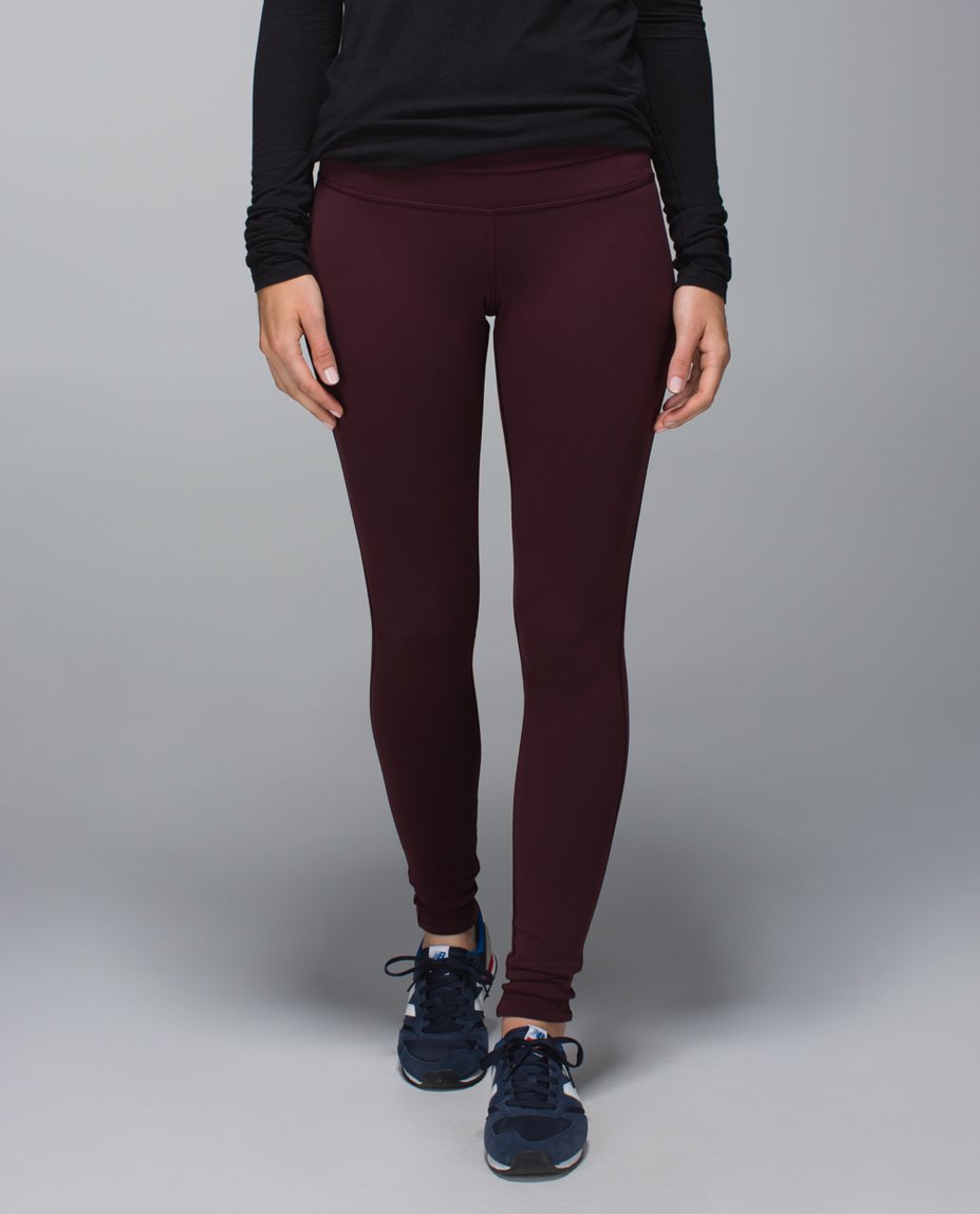 Lululemon Wunder Groove Pant - Bordeaux Drama / Black - lulu fanatics