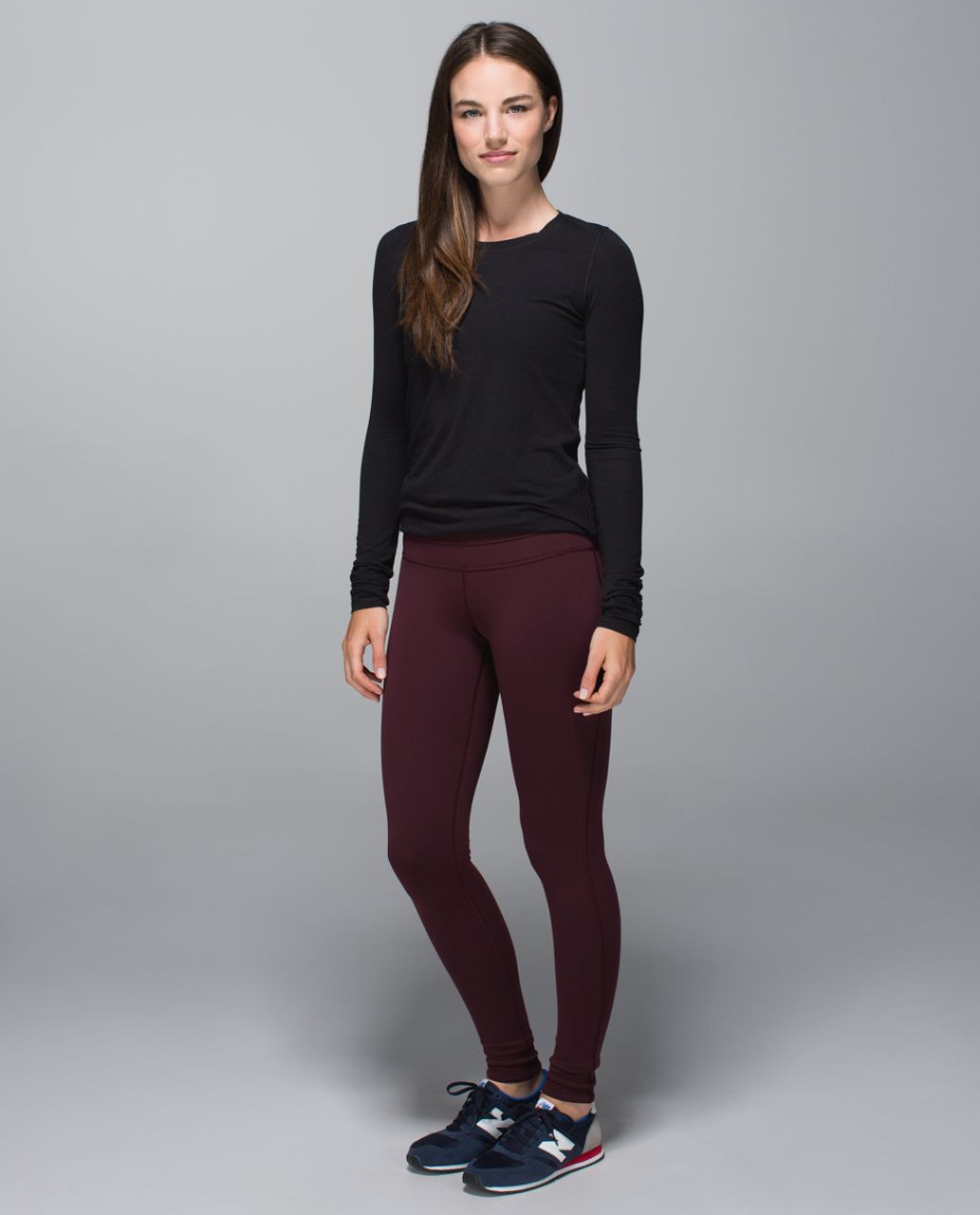 Lululemon Wunder Groove Pant - Bordeaux Drama / Black