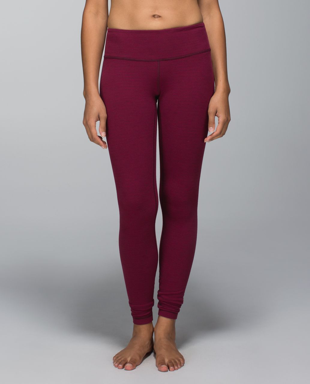 Lululemon Wunder Under Pant - Luon Pique Rust Berry Bumble Berry