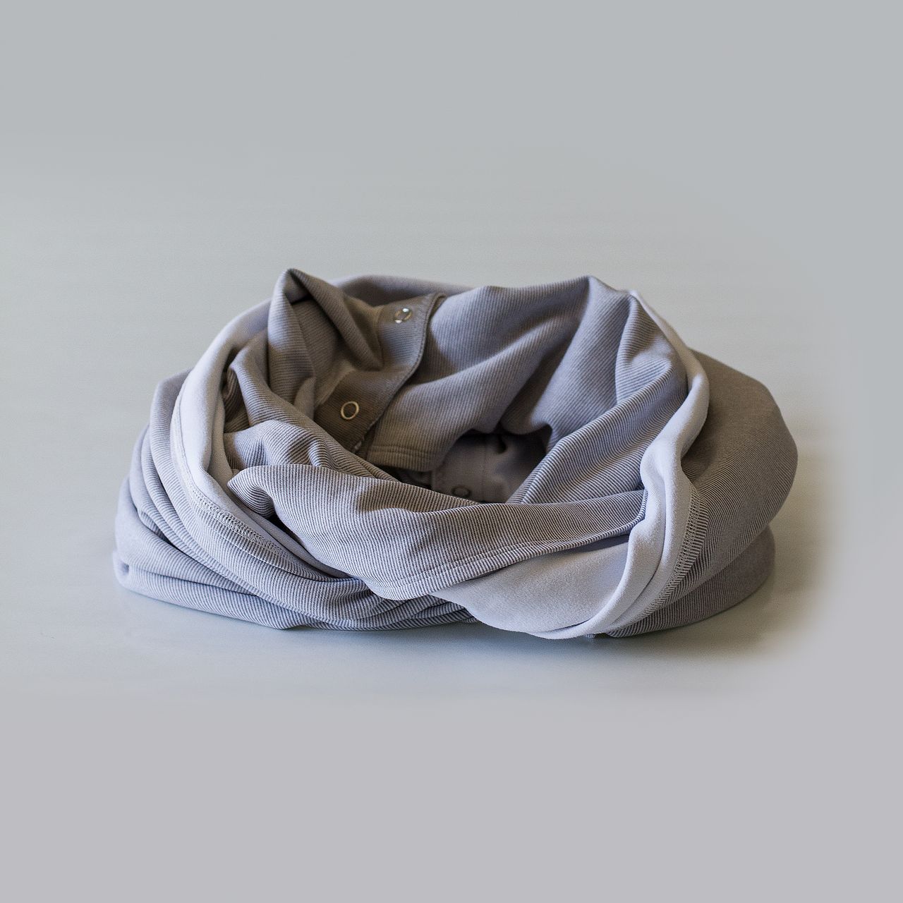 Lululemon Vinyasa Scarf *Rulu - Wee Stripe White Heathered Medium Grey / White