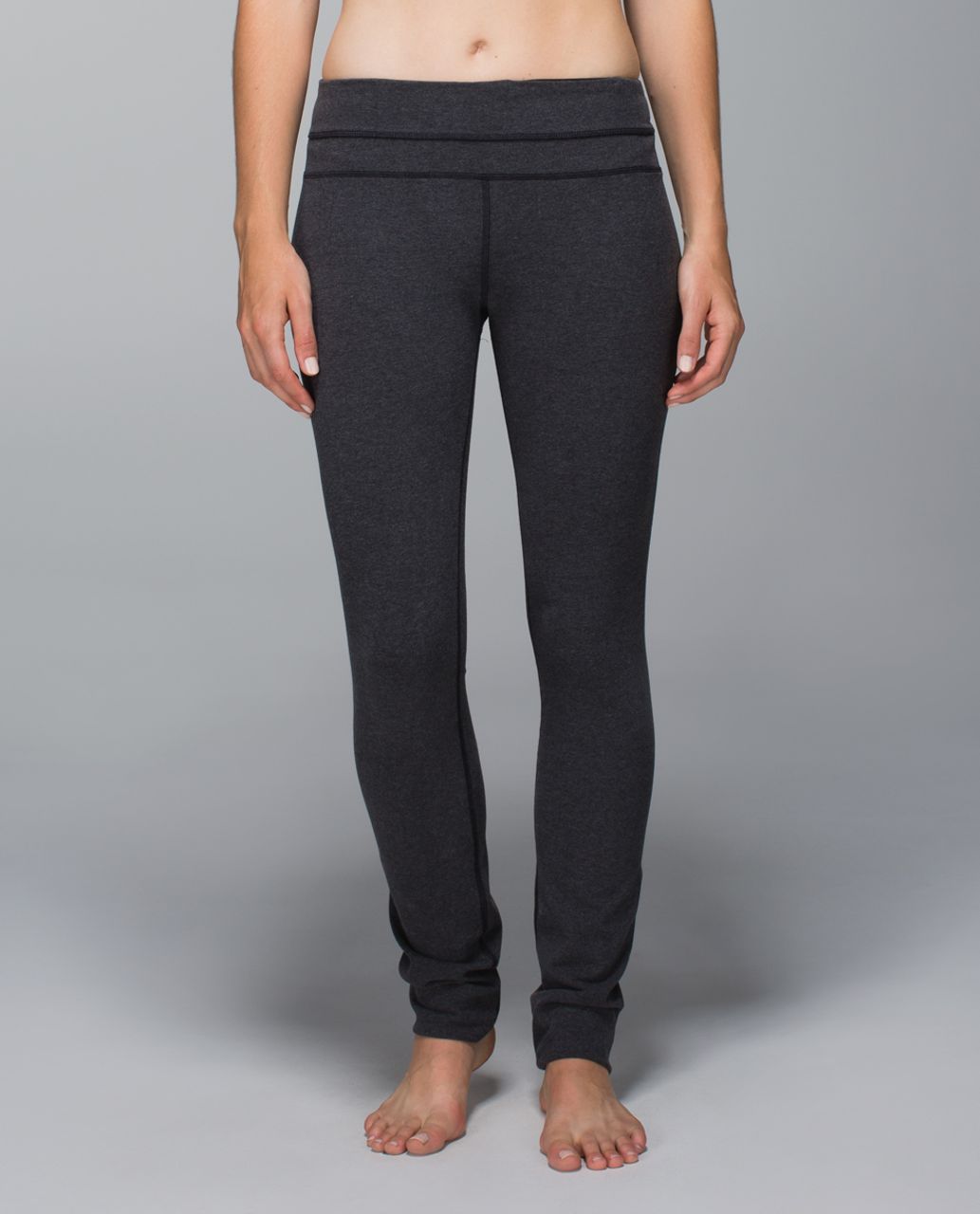 Lululemon Skinny Groove Pant *Cotton - Heathered Black