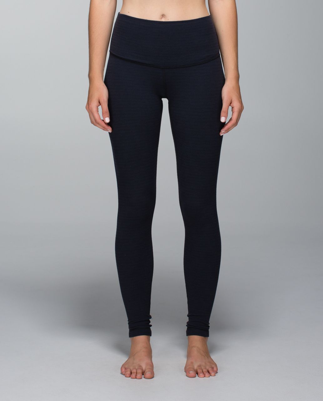 Lululemon Wunder Under Pant (Roll Down) - Luon Pique Inkwell Black
