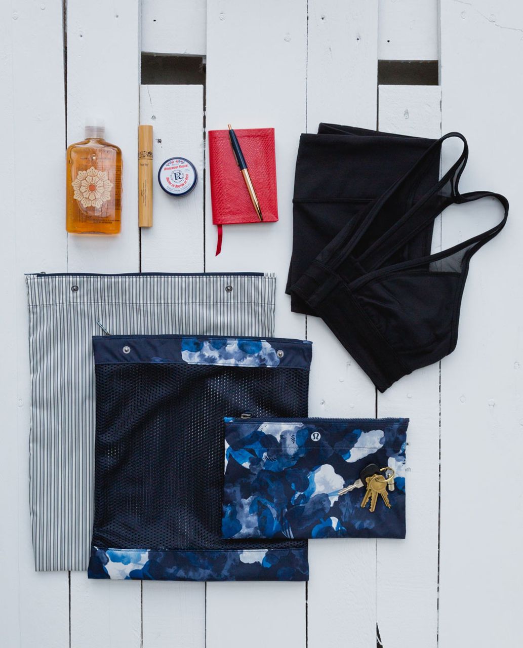 Lululemon Sweat Happens Liner Bags - Inky Floral Inkwell Blue Calm / Inkwell / Pine Stripe Inkwell Ghost