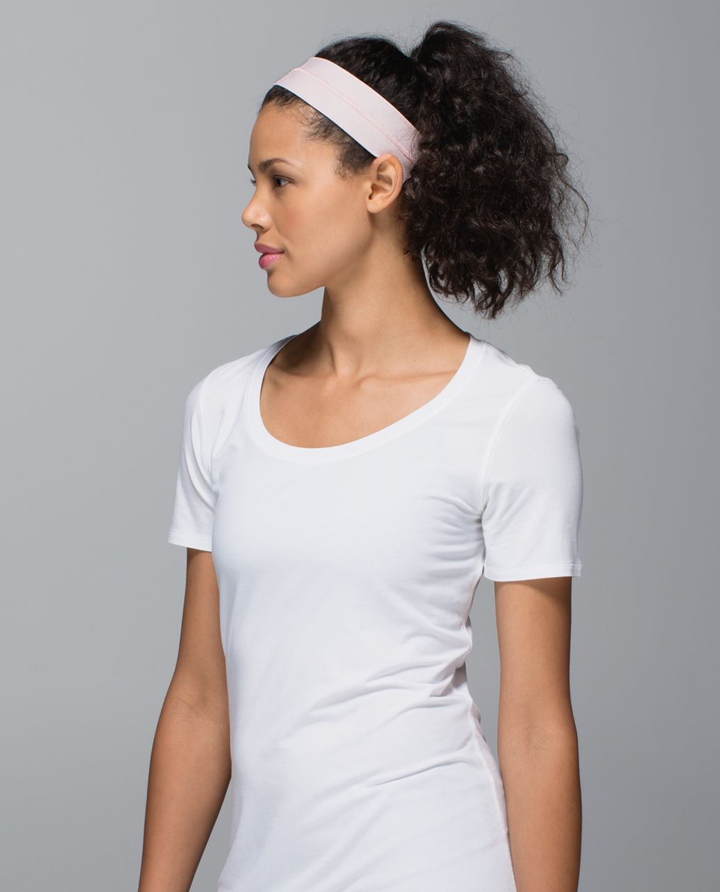 Lululemon Fly Away Tamer Headband - Heathered Parfait Pink