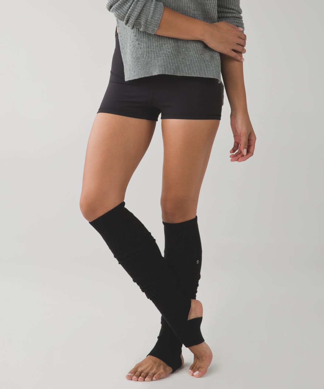 Lululemon Studio Leg Warmers - Black / Black - lulu fanatics