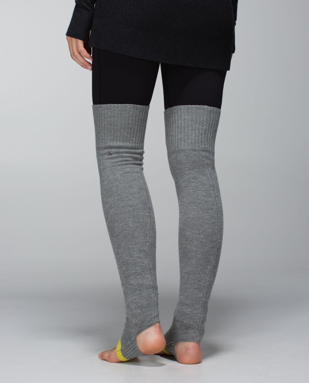 Lululemon Evolution Leg Warmers - Heathered Medium Grey / Almost Pear