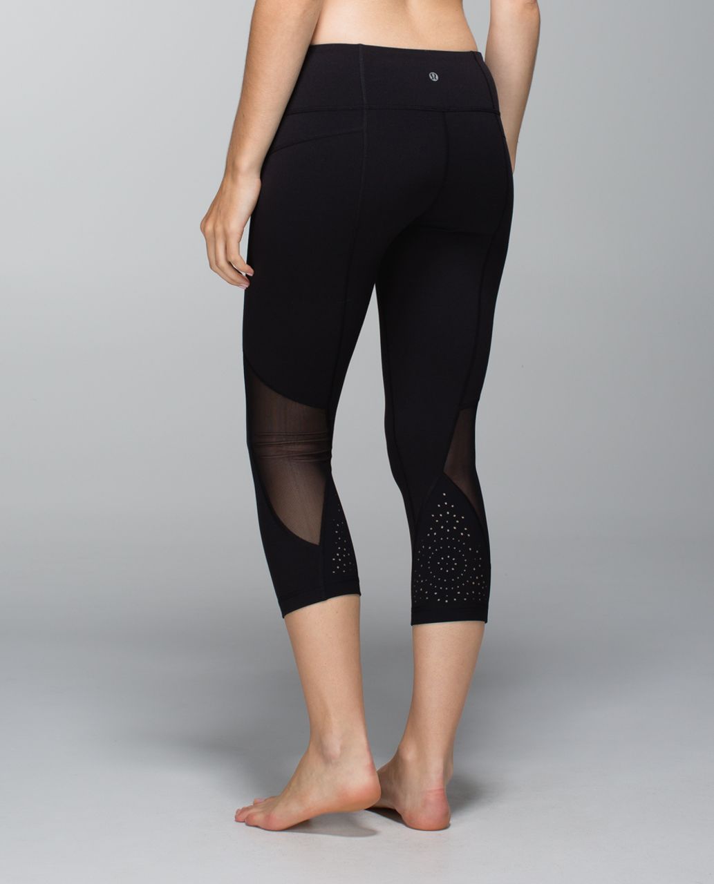 Lululemon Smooth Stride Crop Luxtreme Leggings Mesh Laser Cut