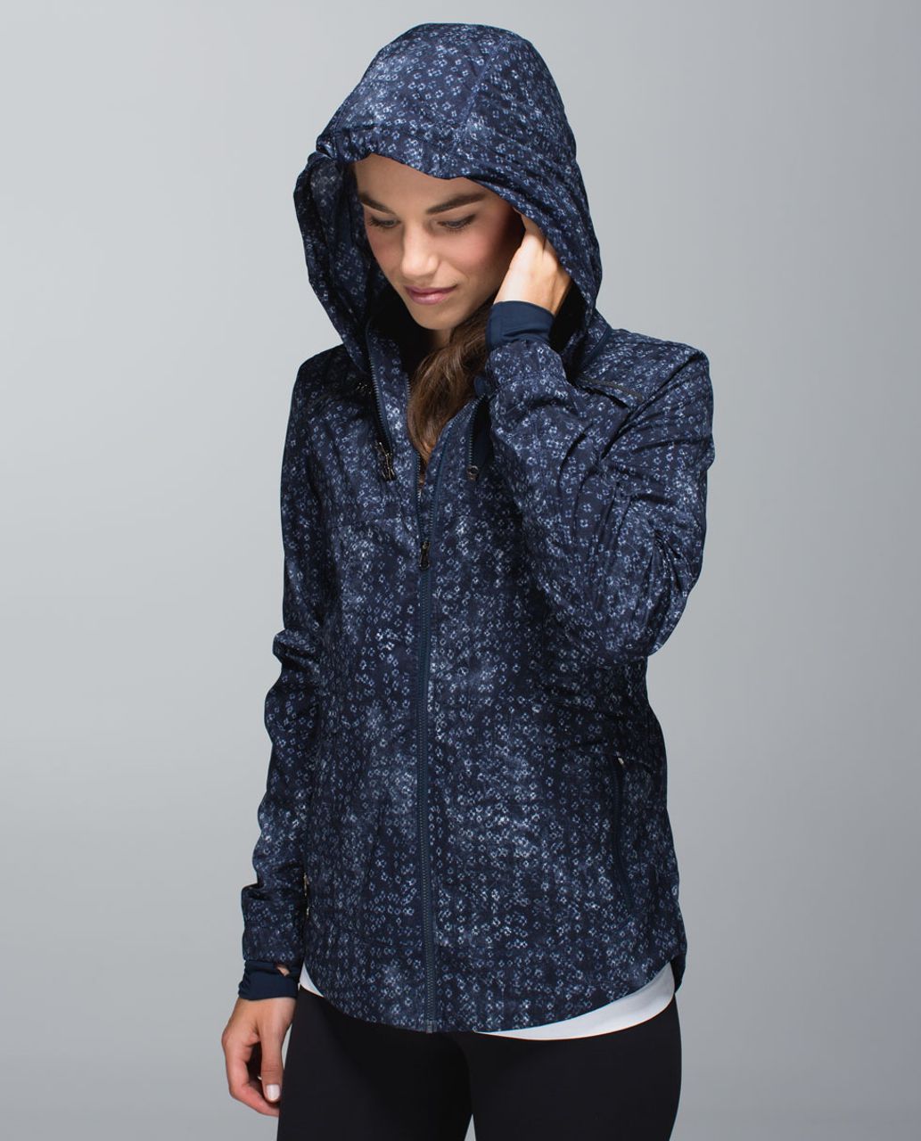 Lululemon Spring Forward Jacket - Kanoko Twist Inkwell Ghost / Inkwell