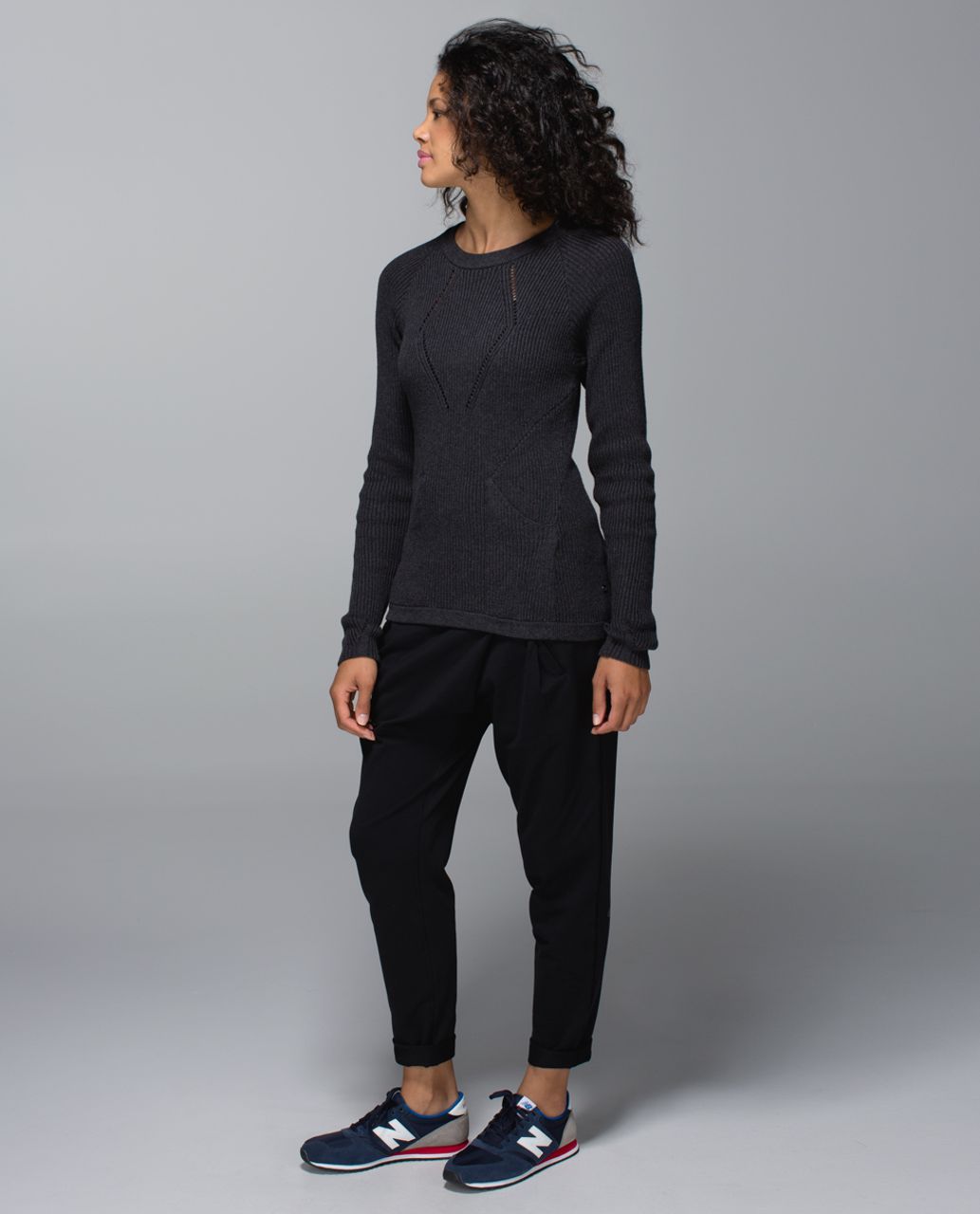 Lululemon The Sweater The Better - Heathered Black - lulu fanatics