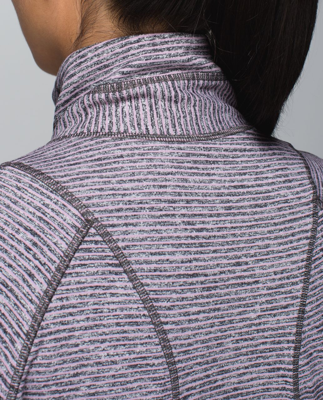 Lululemon Race Your Pace 1/2 Zip - Hyper Stripe Mauvelous Heathered Black