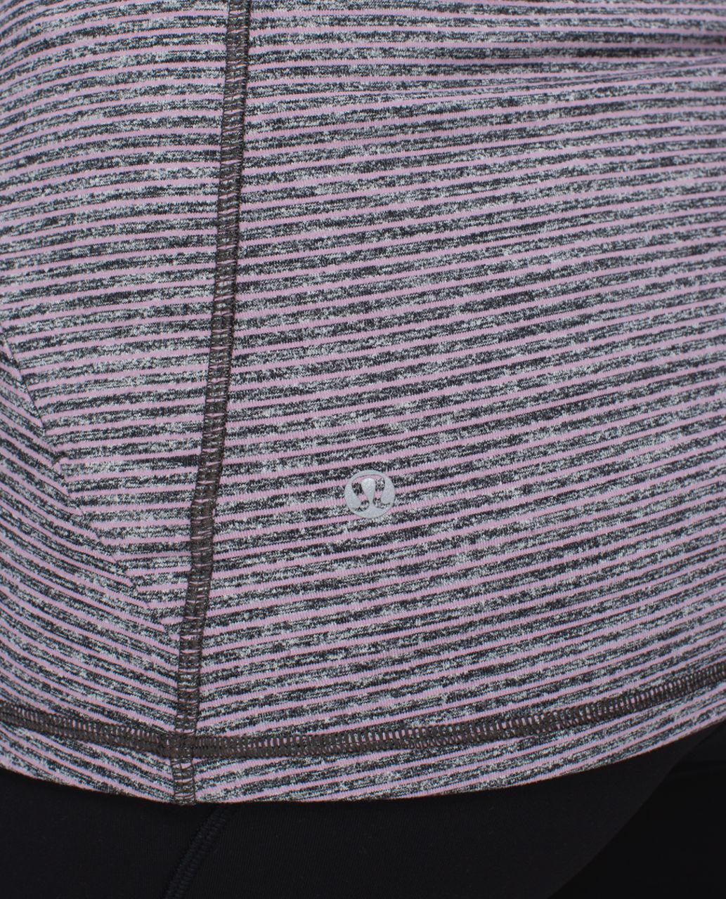 Lululemon Race Your Pace 1/2 Zip - Hyper Stripe Mauvelous Heathered Black