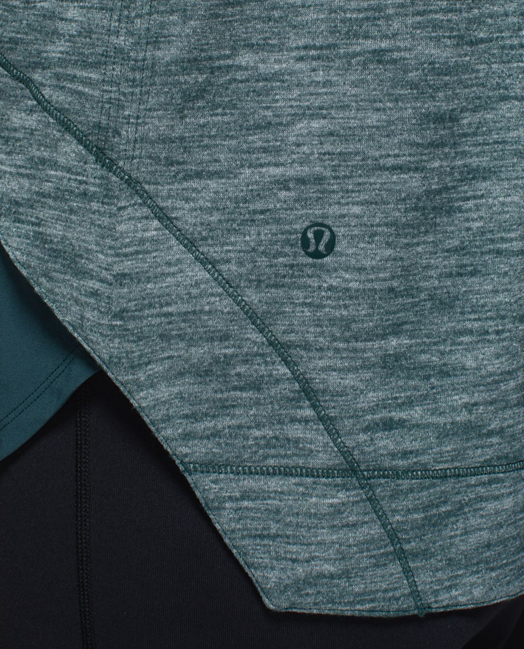 Lululemon Layered Long Sleeve Tee - Heathered Fuel Green / Fuel Green