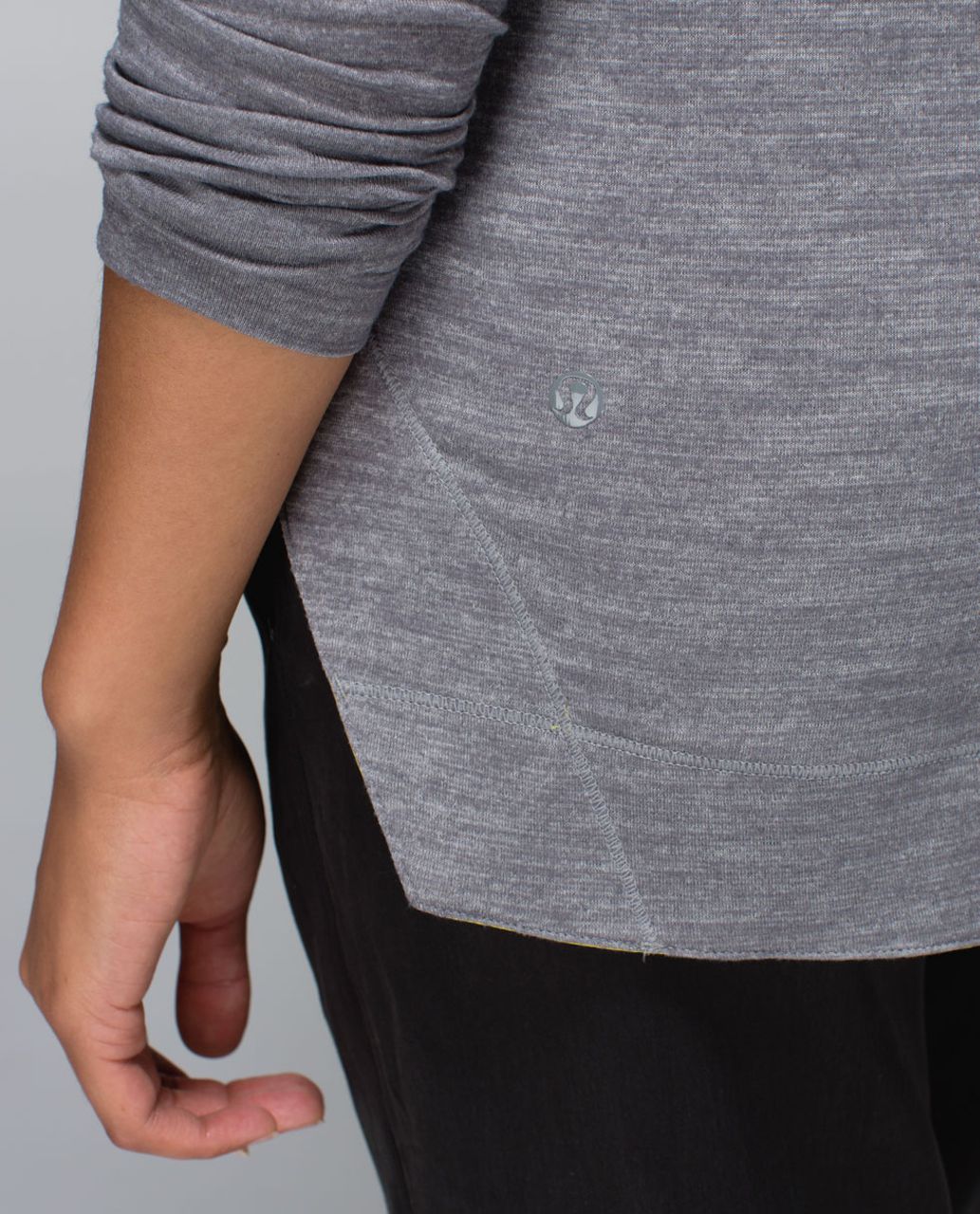 Lululemon Layered Long Sleeve Tee - Heathered Slate / Slate / Almost Pear