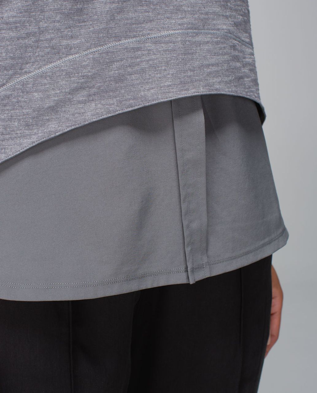 Lululemon Layered Long Sleeve Tee - Heathered Slate / Slate / Almost Pear