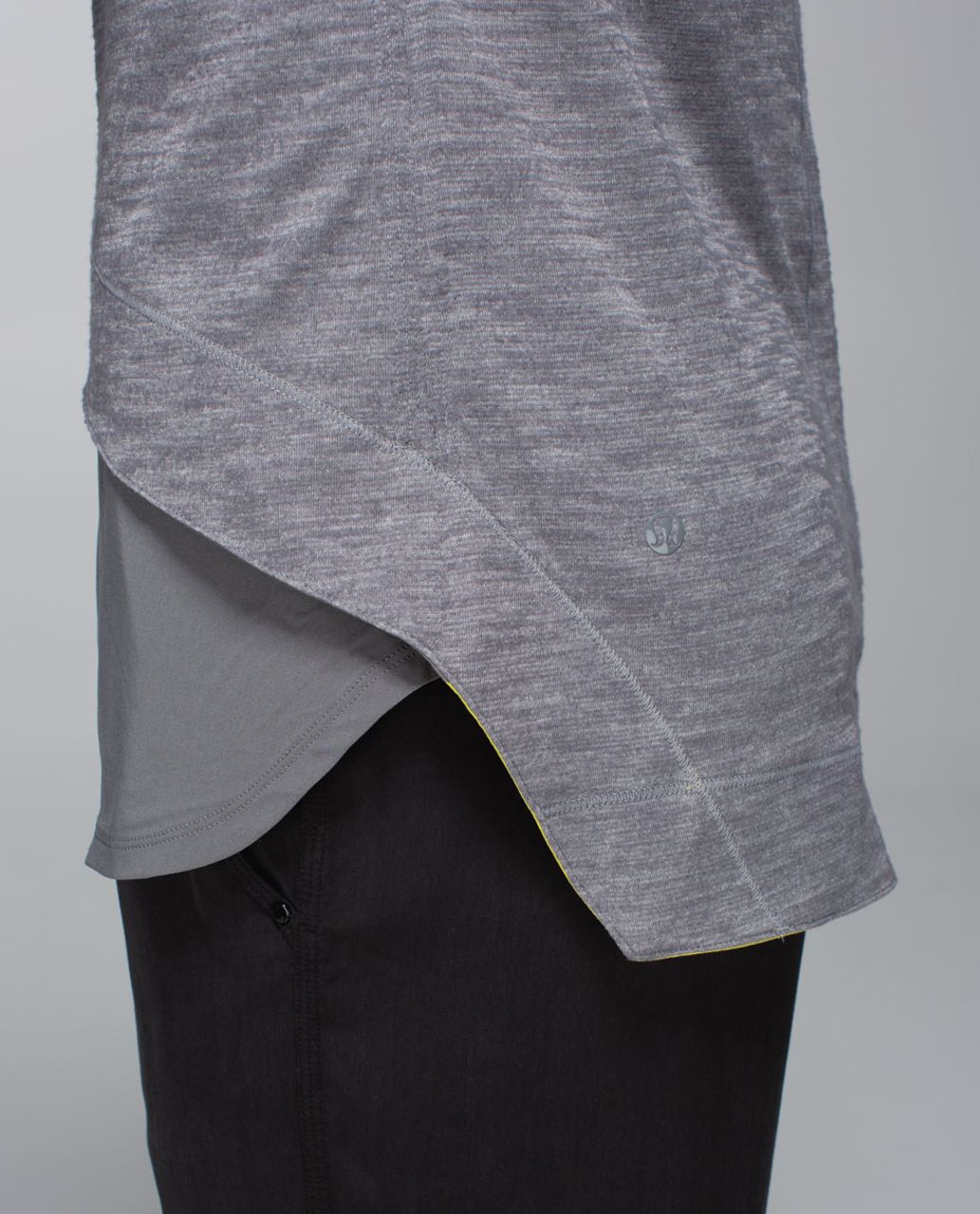 Lululemon Layered Long Sleeve Tee - Heathered Slate / Slate / Almost Pear