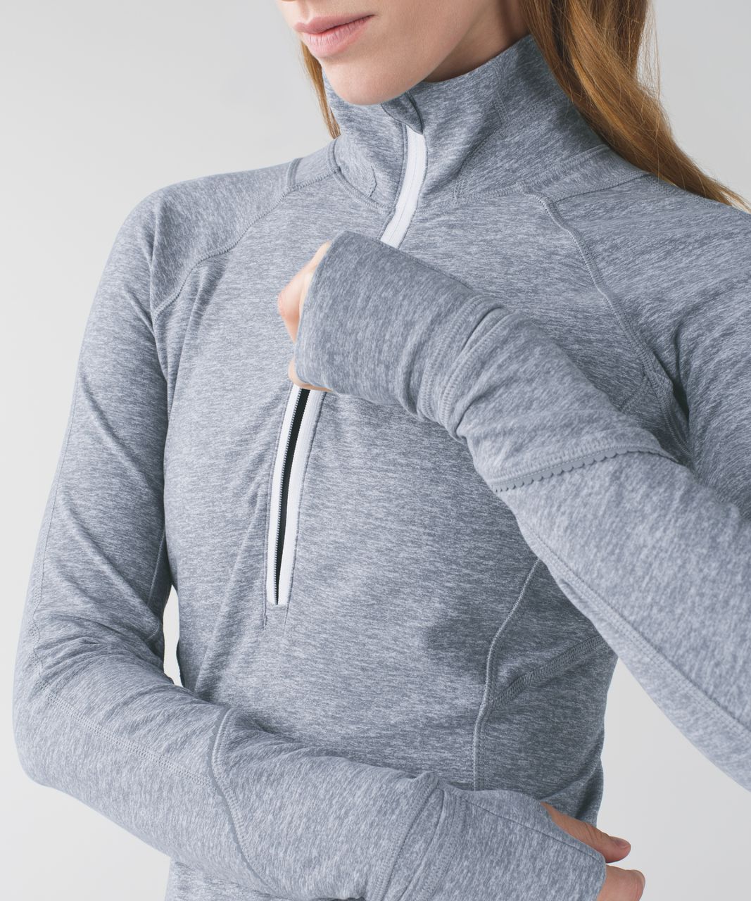 Lululemon Race Your Pace 1/2 Zip - Heathered Slate - lulu fanatics