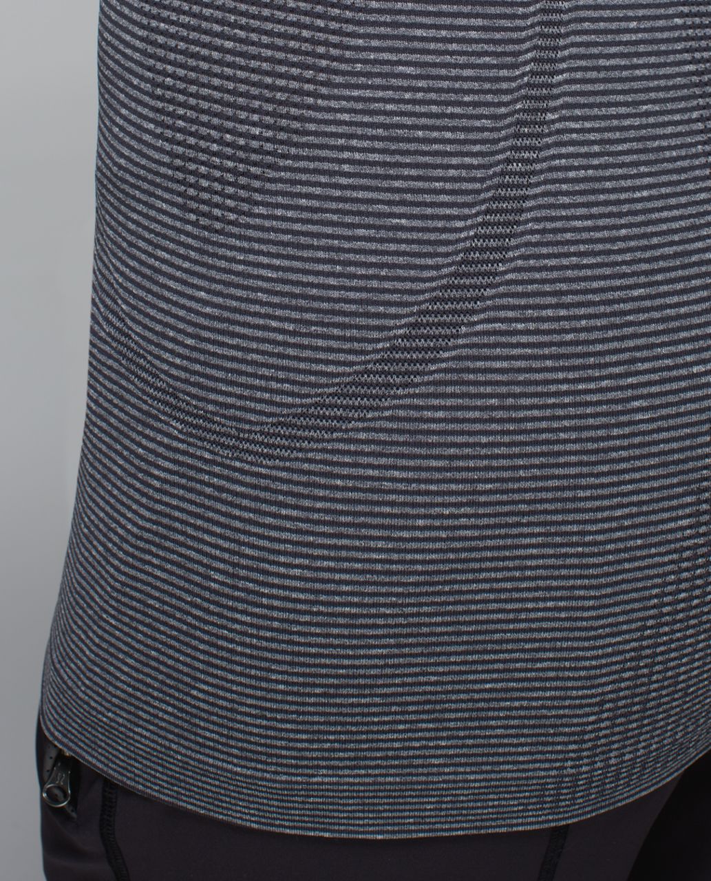 Lululemon Run:  Swiftly Tech Long Sleeve Crew - Tonka Stripe Heathered Black Black