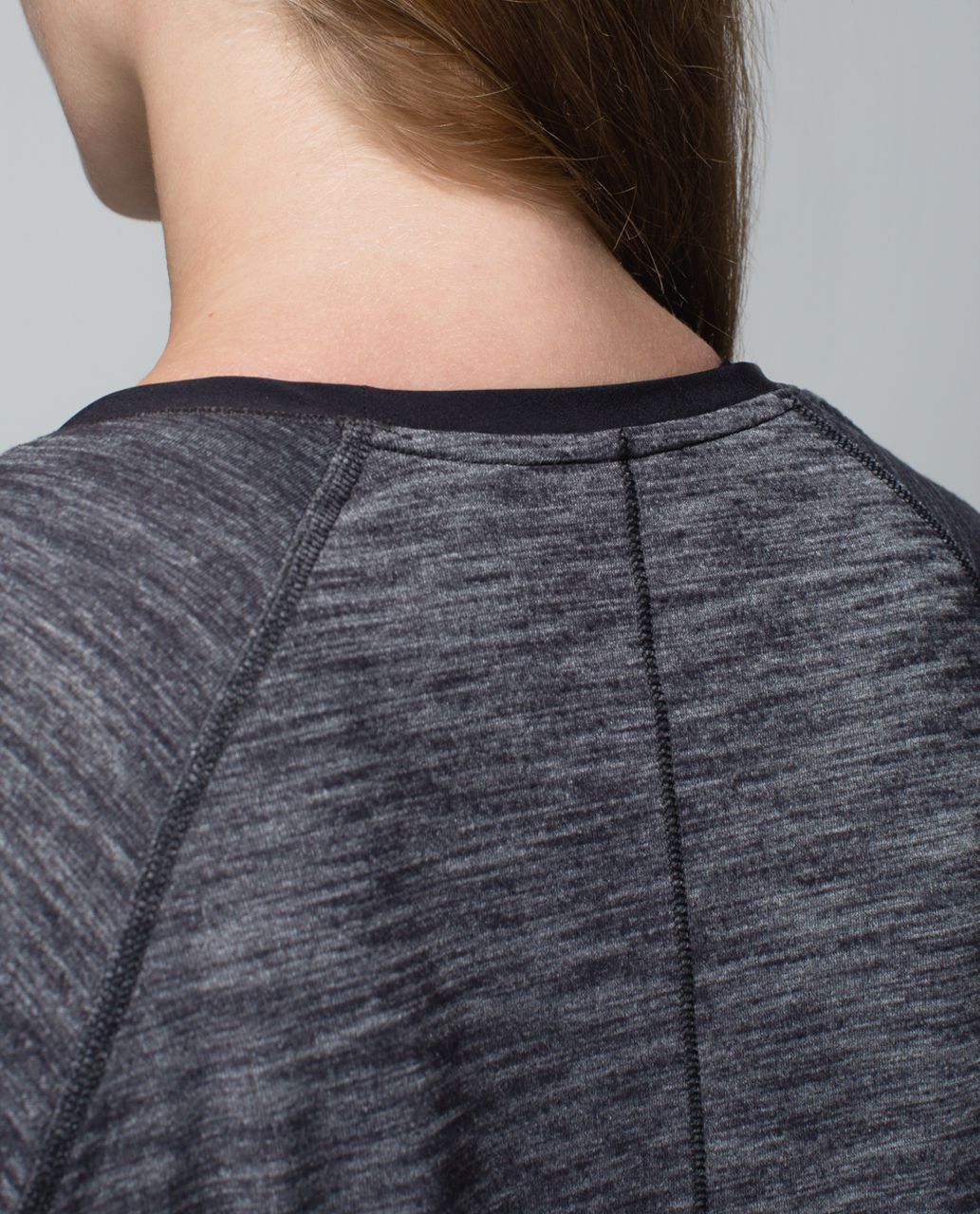 Lululemon Layered Long Sleeve Tee - Heathered Black / Inky Floral Black Ghost / Black