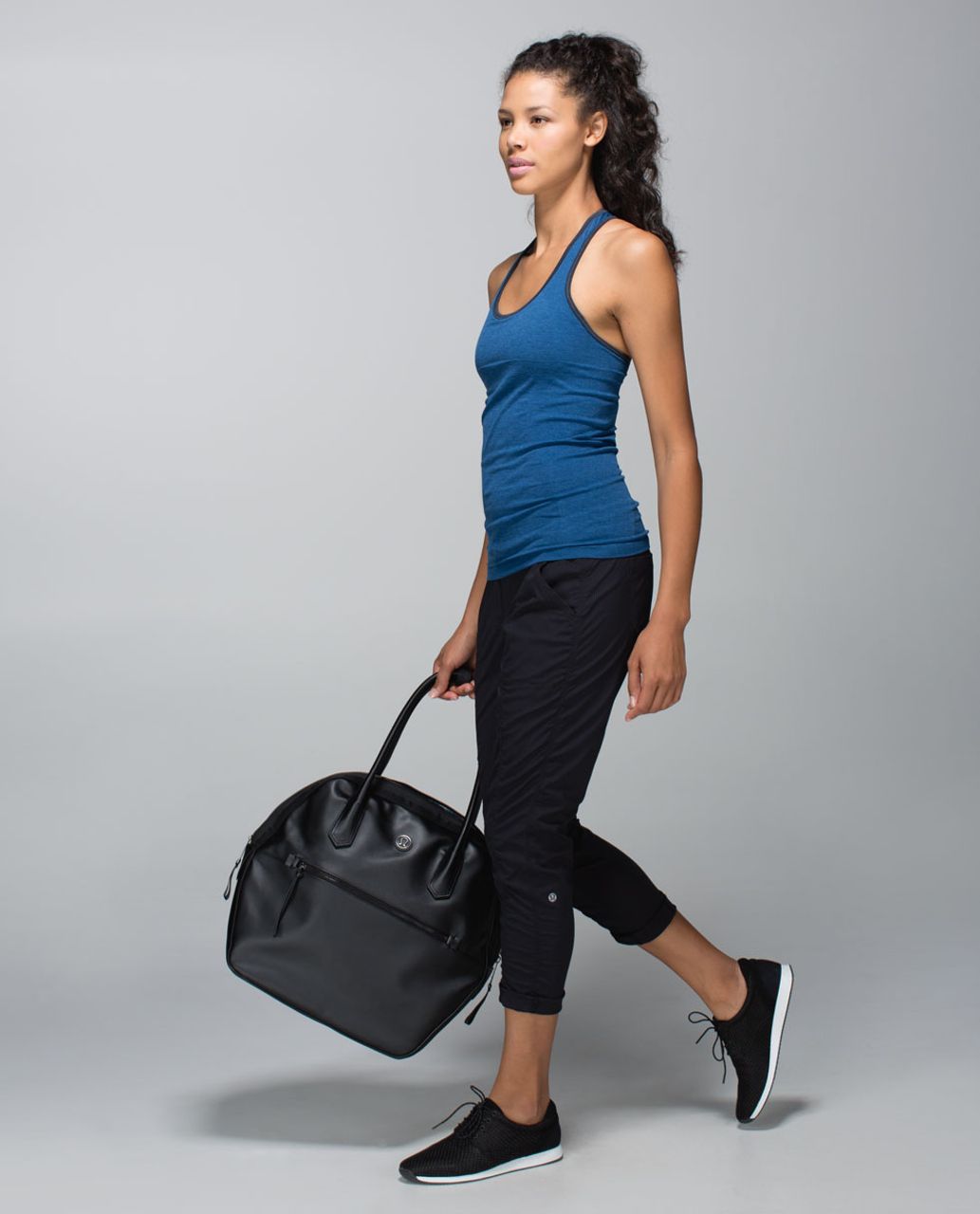 Lululemon Ebb & Flow Racerback Tank - Heathered Rugged Blue / Heathered Inkwell