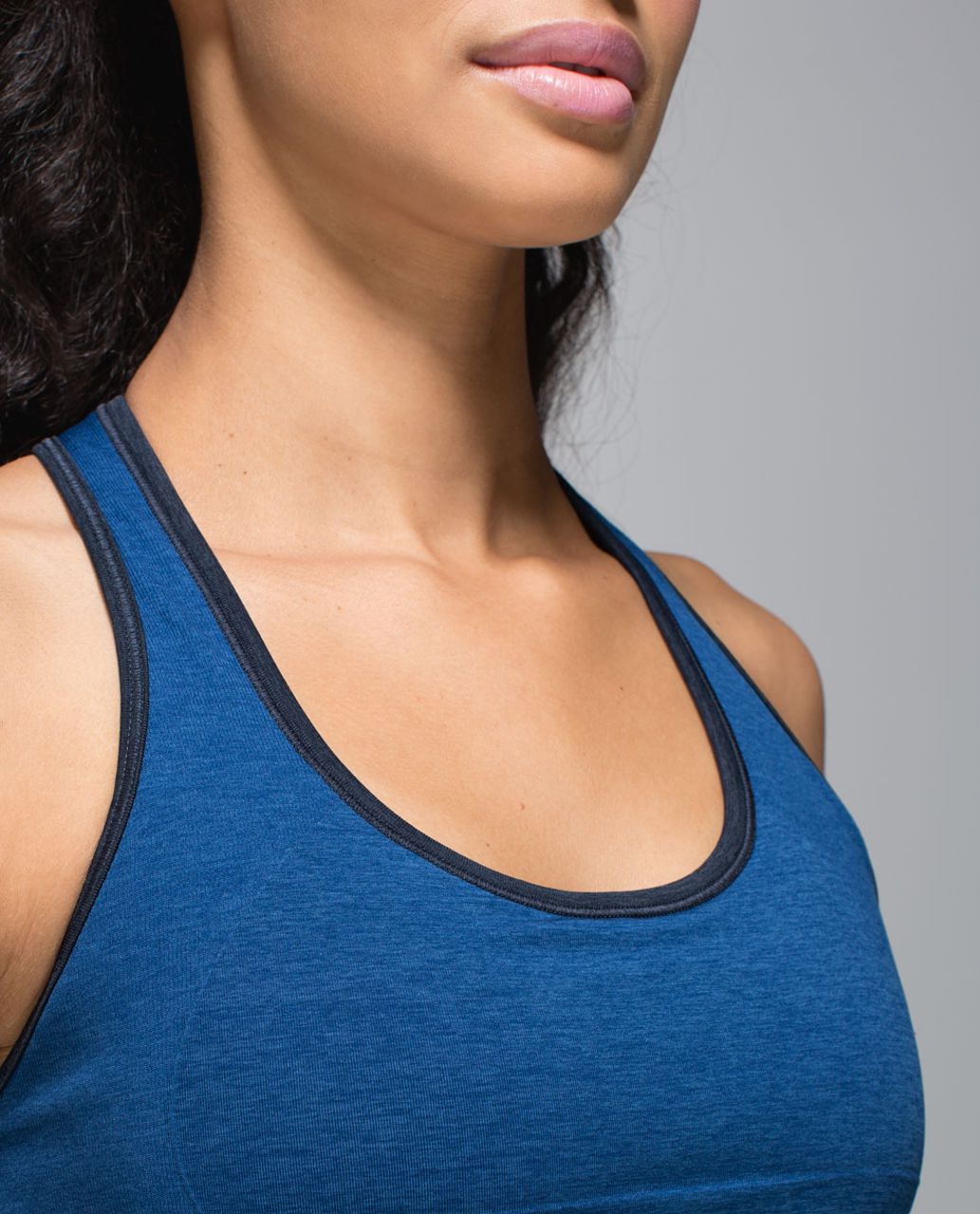 Lululemon Ebb & Flow Racerback Tank - Heathered Rugged Blue / Heathered Inkwell