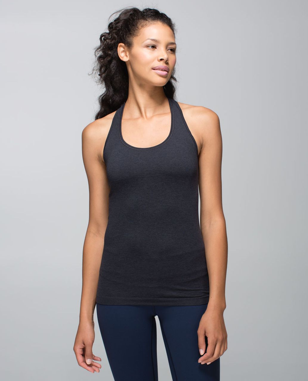 Lululemon Ebb & Flow Racerback Tank - Heathered Black