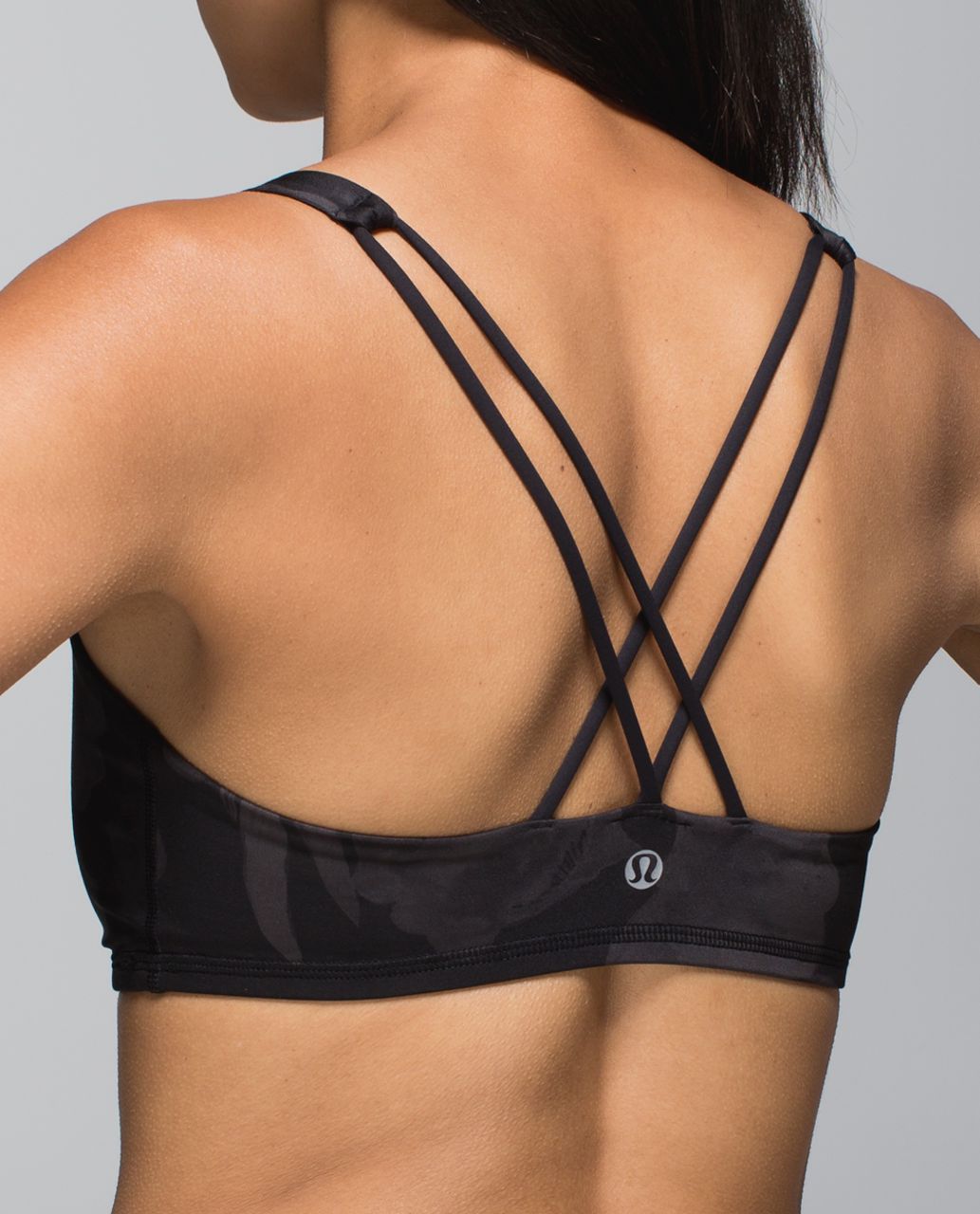 Lululemon Free To Be Bra - Inky Floral Soot Black / Black