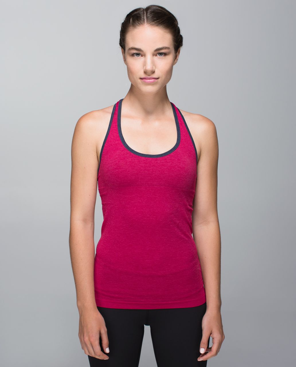 Lululemon Ebb & Flow Racerback Tank - Heathered Bumble Berry / Heathered Inkwell