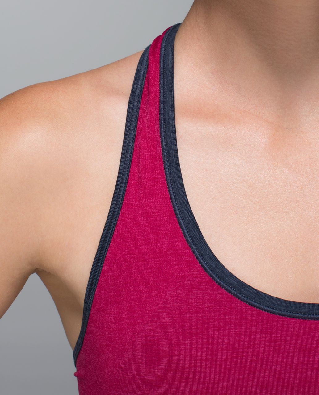 Lululemon Ebb & Flow Racerback Tank - Heathered Bumble Berry / Heathered Inkwell