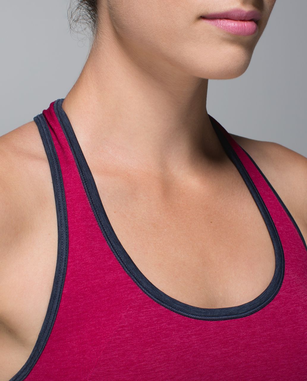 Lululemon Ebb & Flow Racerback Tank - Heathered Bumble Berry / Heathered Inkwell