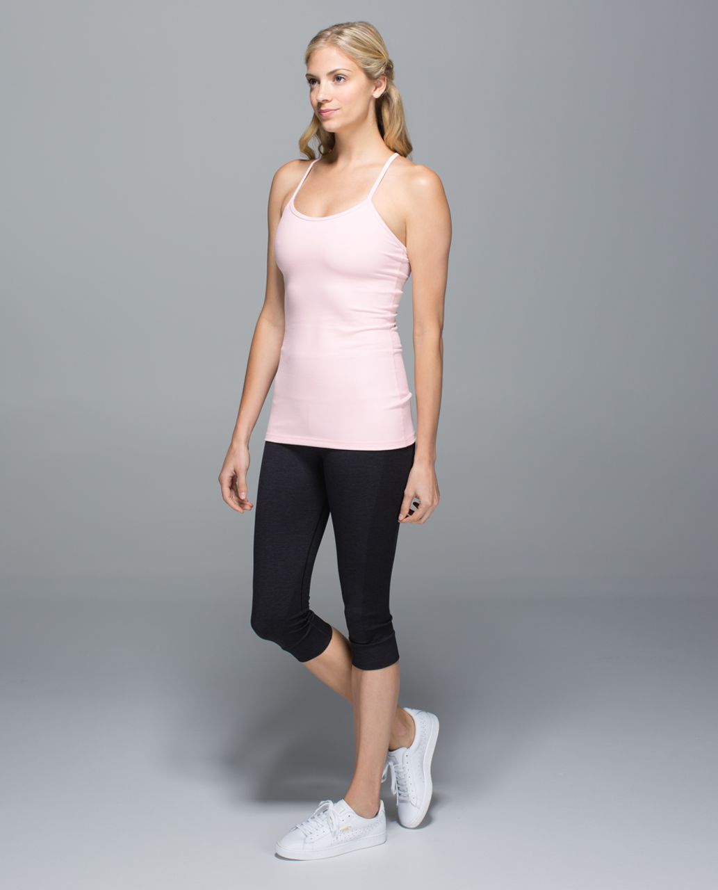 Lululemon Power Y Tank *Luon - Heathered Parfait Pink