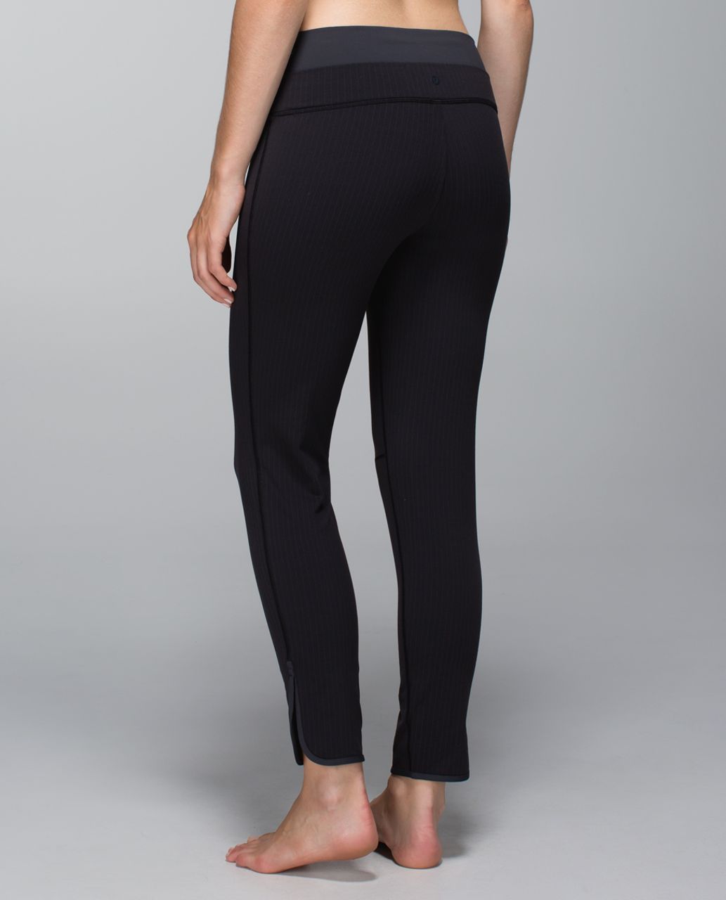 Lululemon Straight To Class Pant - Conductor Stripe Black Deep Coal / Deep Coal