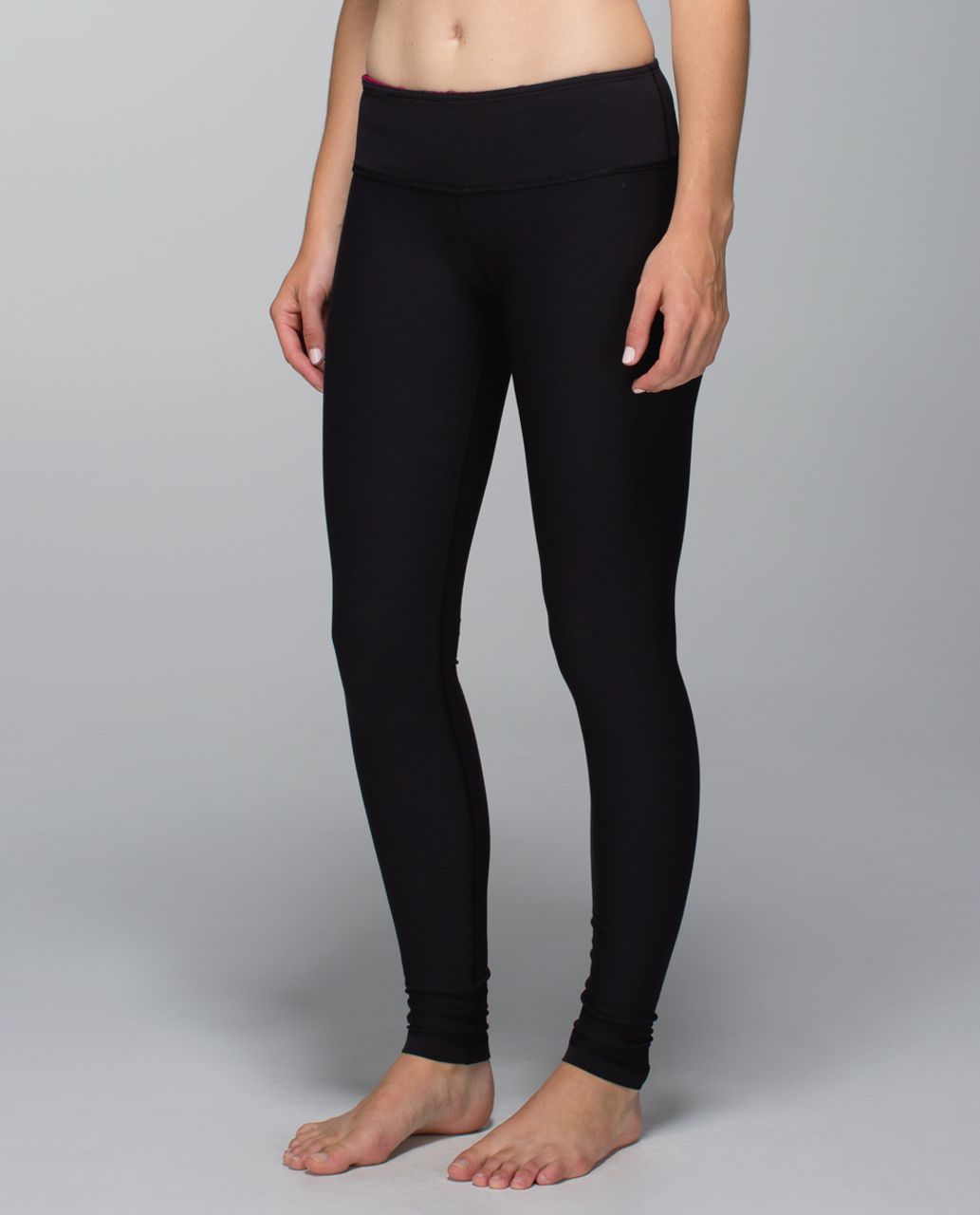 Lululemon Wunder Under Pant *Full-On Luon - Black / Fa14 Quilt 6 / Bumble Berry