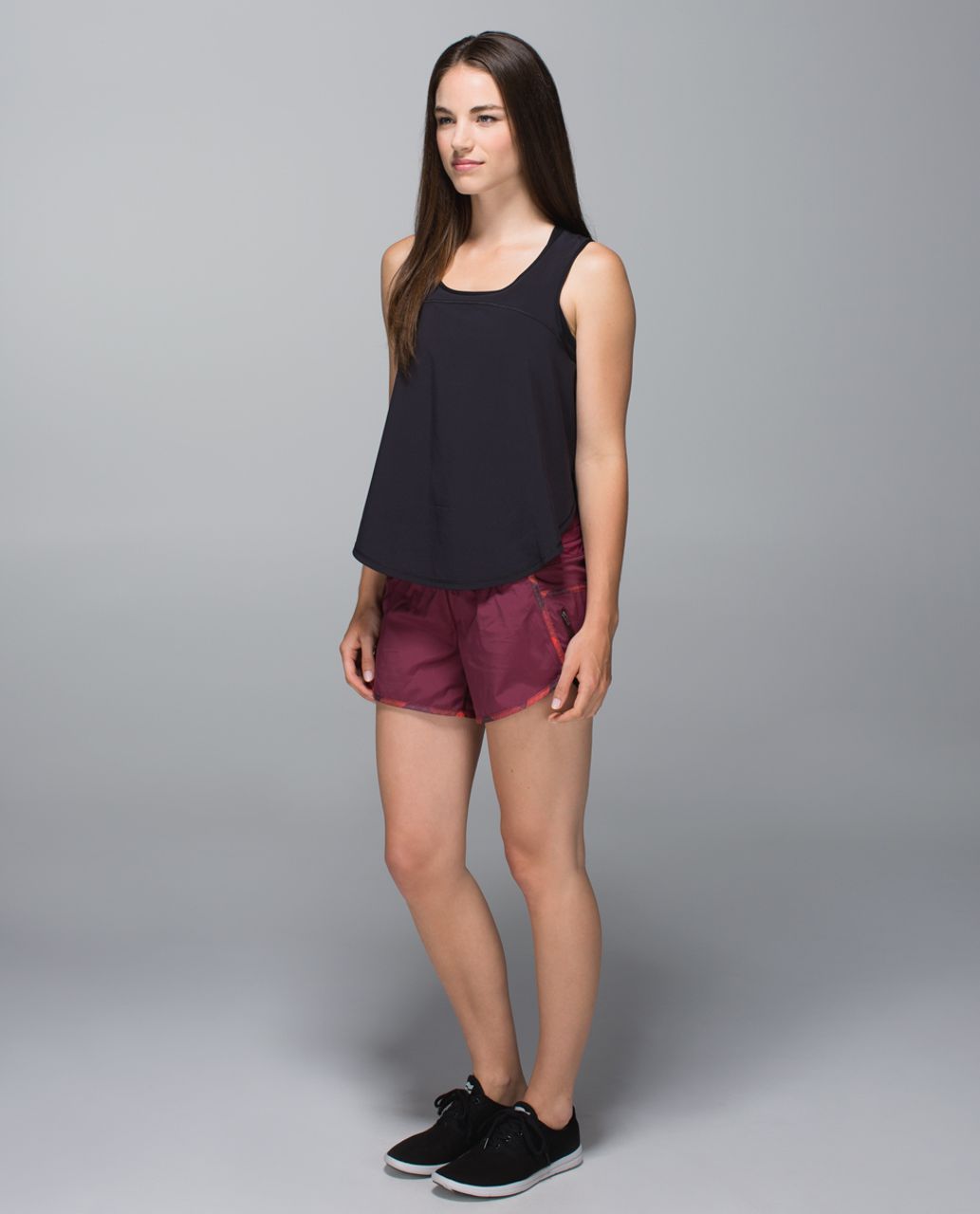 Lululemon Tracker Short II *2-way Stretch - Rust Berry / Yama Check Heathered Flaming Tomato / Rust Berry