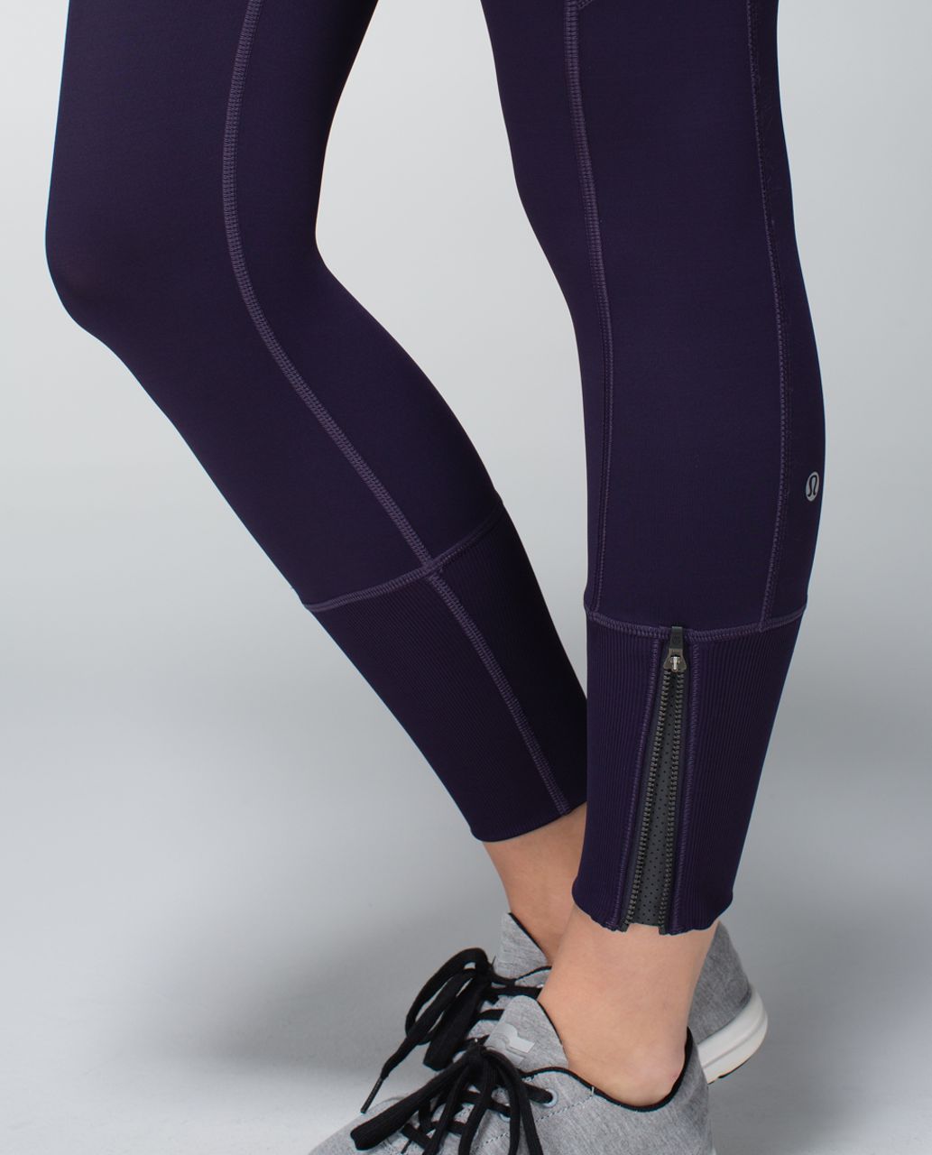 Lululemon Rebel Runner Crop - Black Grape / Wee Stripe Black Grape Heathered Black Grape