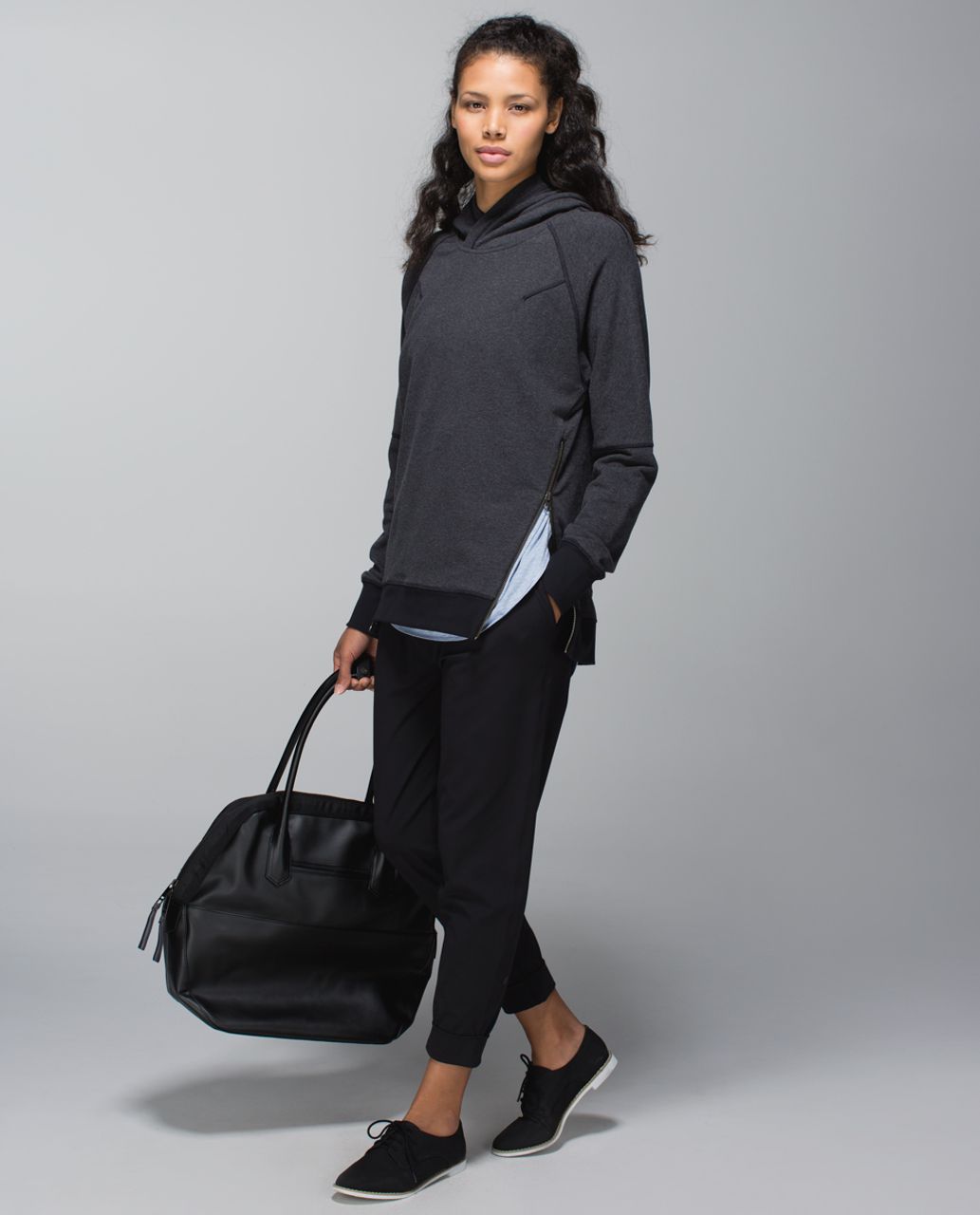 Lululemon Om & Roam Pullover - Heathered Black /  Black