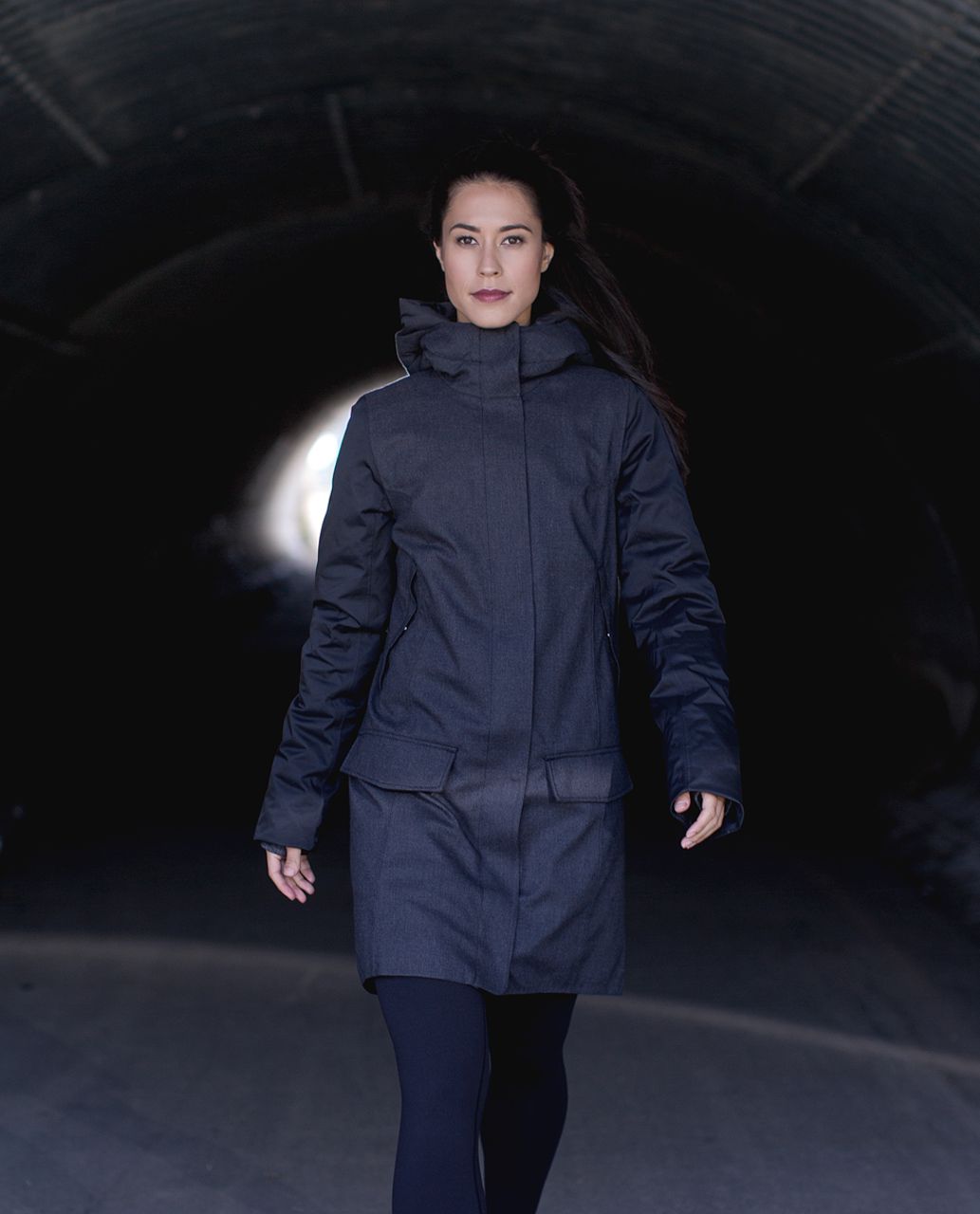 Lululemon Blizzard Parka - Black / Heathered Dark Grey / Black