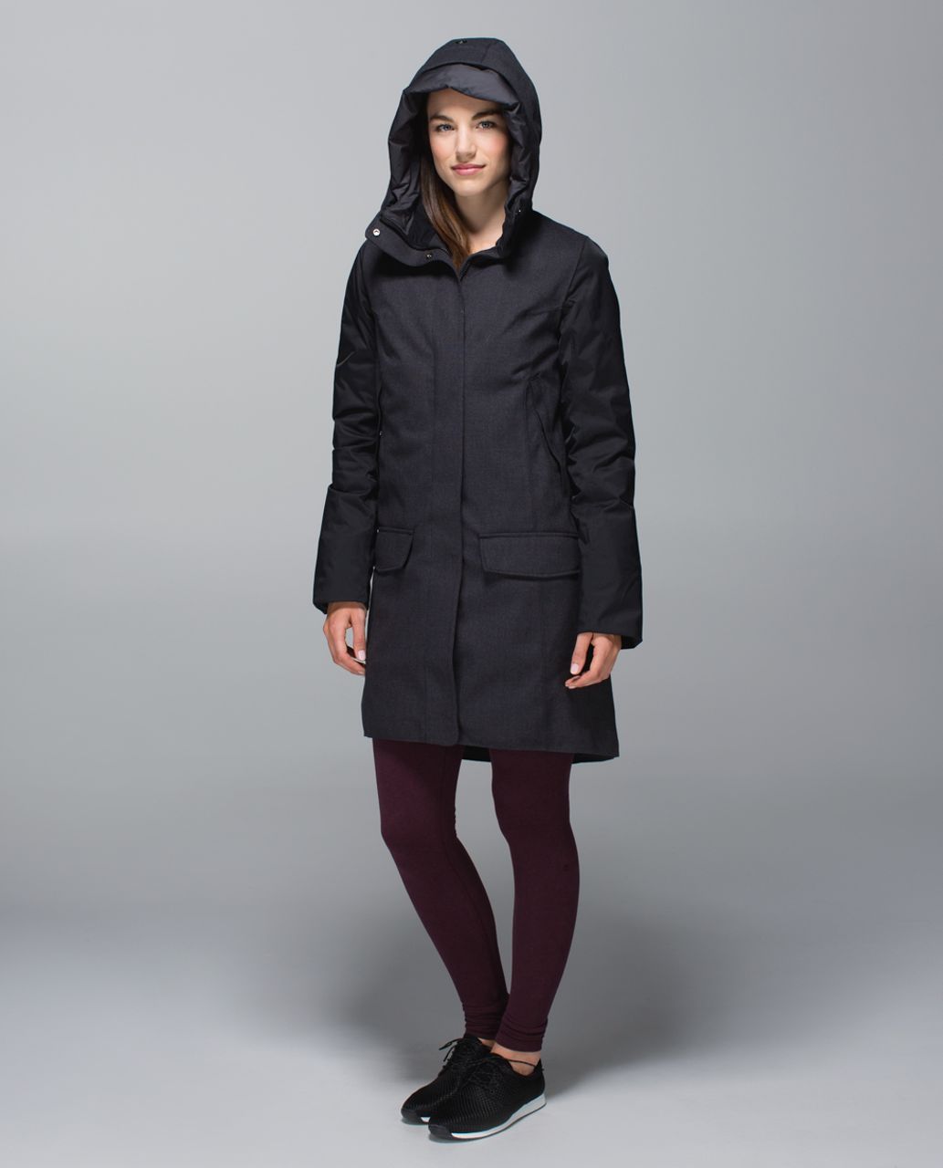 Lululemon Blizzard Parka - Black / Heathered Dark Grey / Black