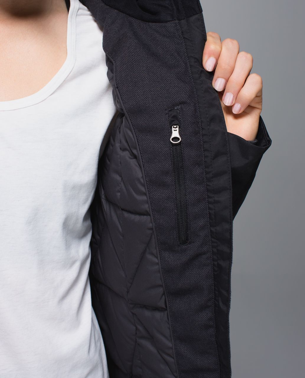 Lululemon Blizzard Parka - Black / Heathered Dark Grey / Black